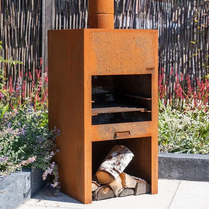 STIG - Outdoor Fireplace, Corten Steel