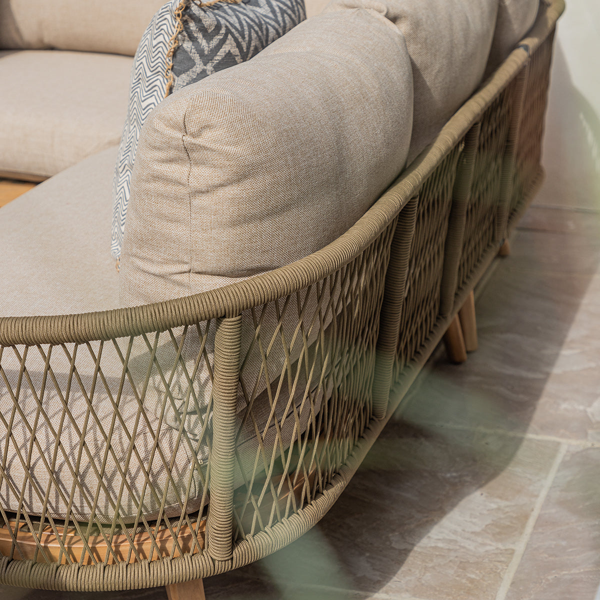 Bali Corner Sofa Set & Armchair - Sandstone