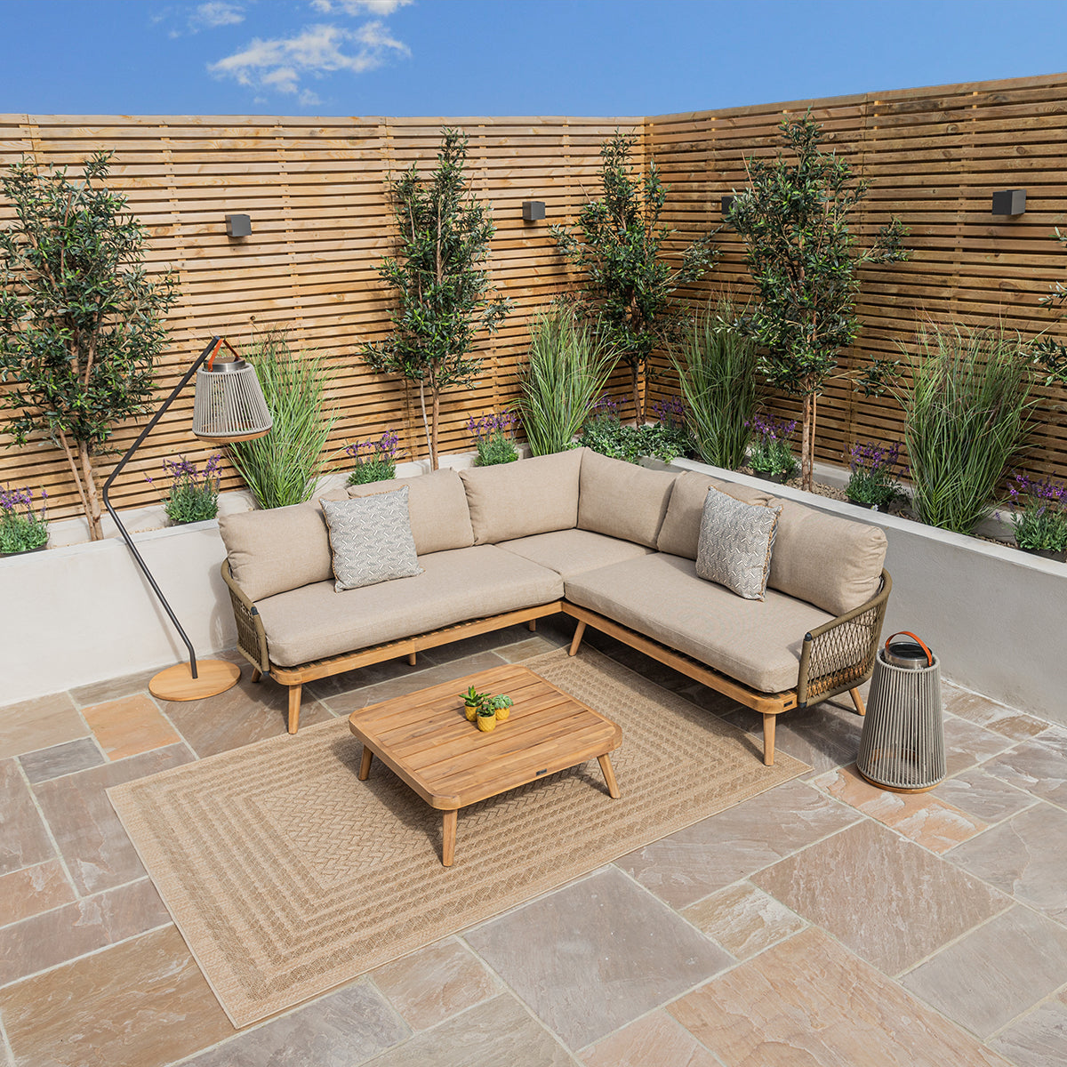 Bali Corner Sofa Set - Sandstone