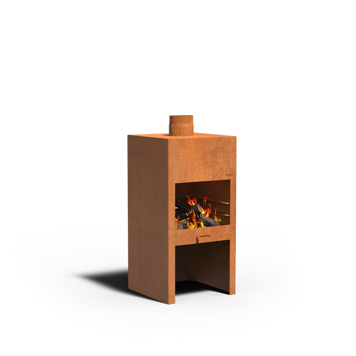 STIG - Outdoor Fireplace, Corten Steel