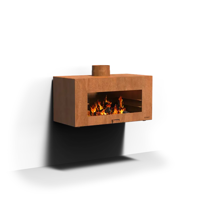ENOK - Outdoor Fireplace, Corten Steel