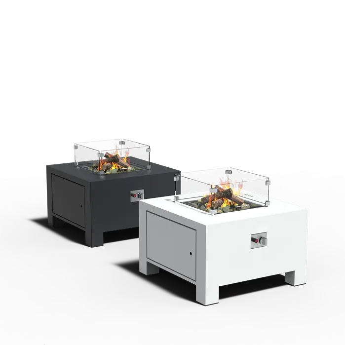 BRANN - Gas Fire Table, Aluminium