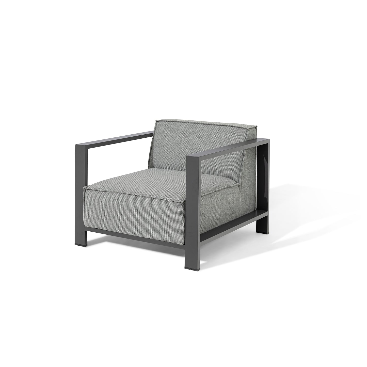 Ibiza 3 Seat Sofa Set With Square Coffee Table - Zinc Grey