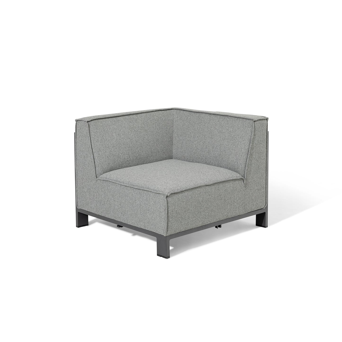 Ibiza Large Corner Sofa Set With Square Coffee Table - Zinc Grey