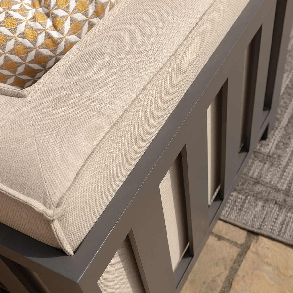 Ibiza U Shape Sofa Set With Square Coffee Table - Oatmeal