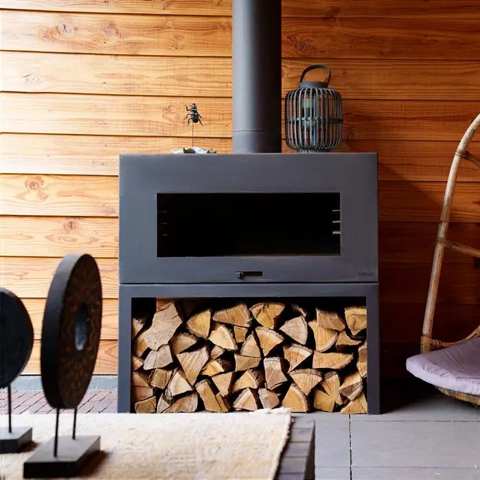 ENOK - Outdoor Fireplace, Coated Steel