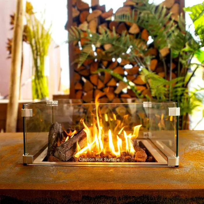 BRANN - Gas Fire Table, Corten Steel
