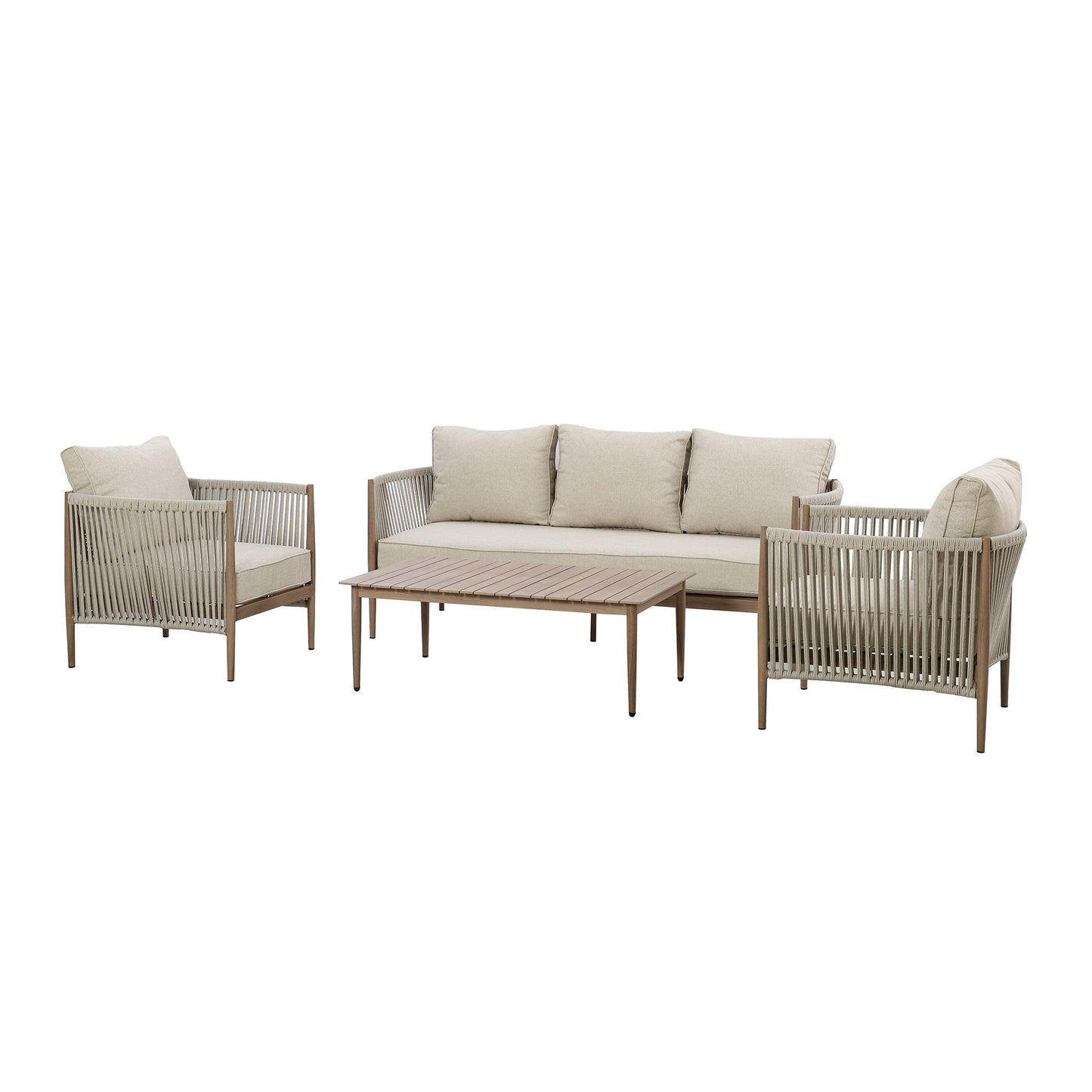 Havana 3 Seat Sofa Set - Natural Linen