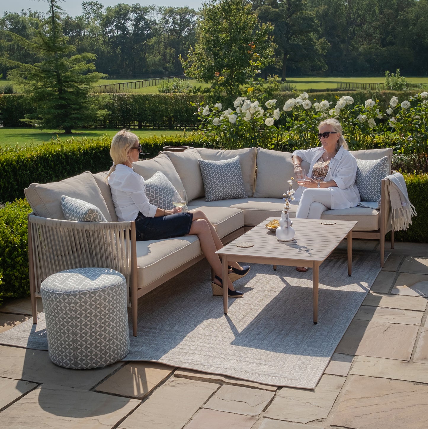 Havana Large Corner Sofa Set - Natural Linen