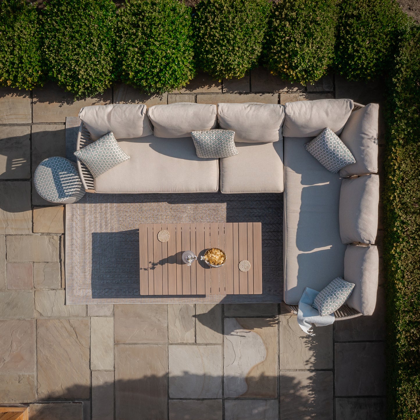 Havana Large Corner Sofa Set - Natural Linen