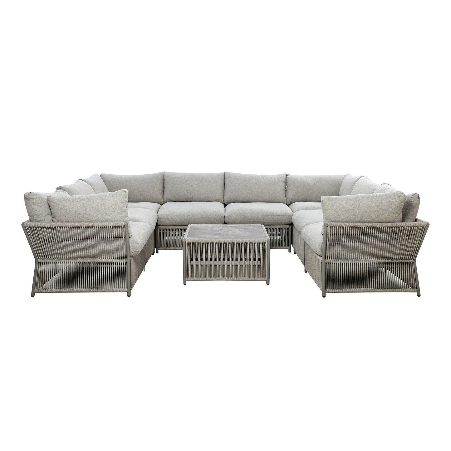 Maldives U Shape Sofa Set - Cool Linen