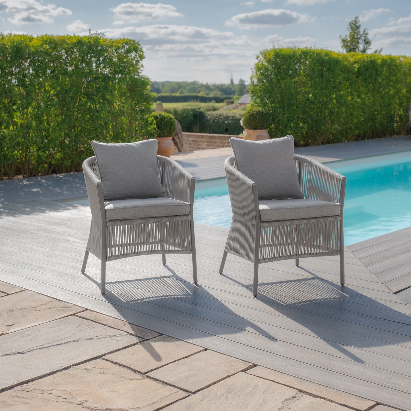Maldives Dining Chair (Pair) - Cool Linen