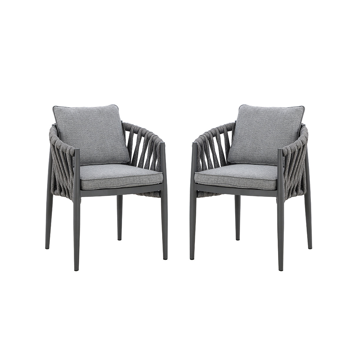 Milan Dining Chair (Pair) - Charcoal