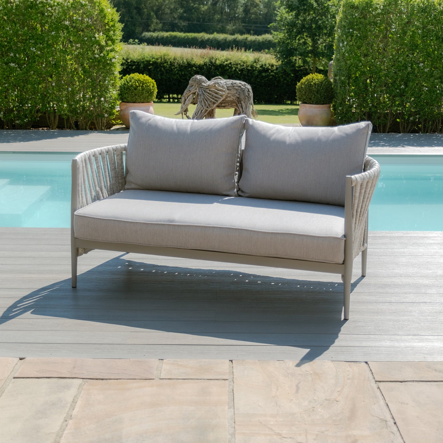 Milan 2 Seat Sofa Set - Cool Linen