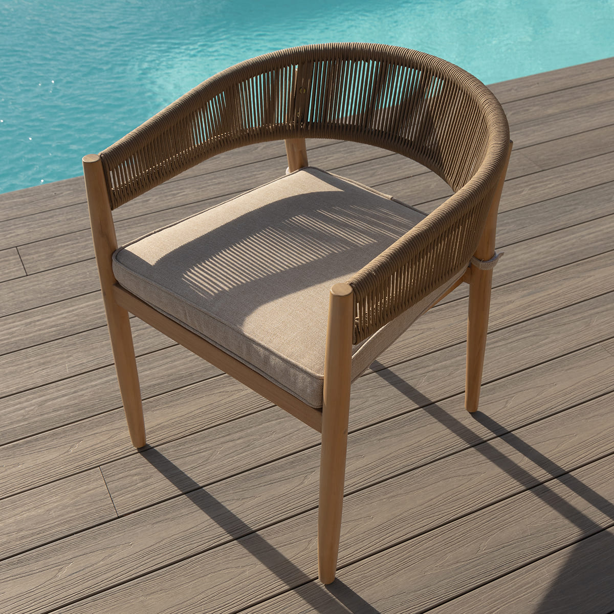 Porto 8 Seat Rectangular Dining Set - Sandstone