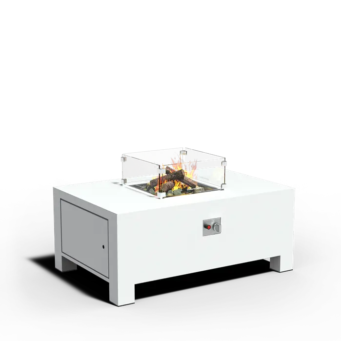 BRANN - Gas Fire Table, Aluminium