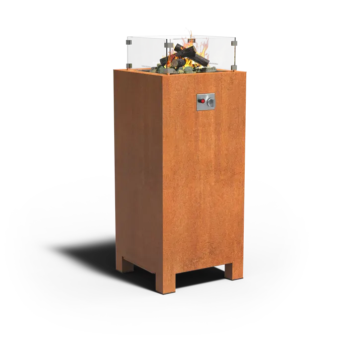BRANN - Gas Fire Table, Corten Steel