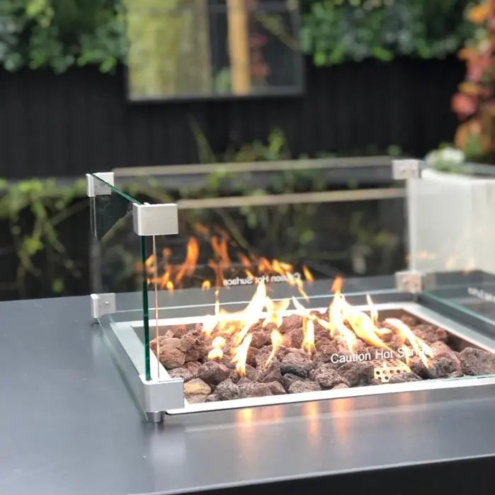 BRANN - Gas Fire Table, Aluminium