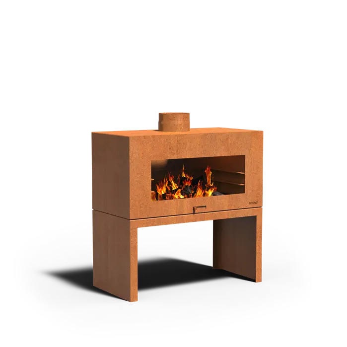 ENOK - Outdoor Fireplace, Corten Steel