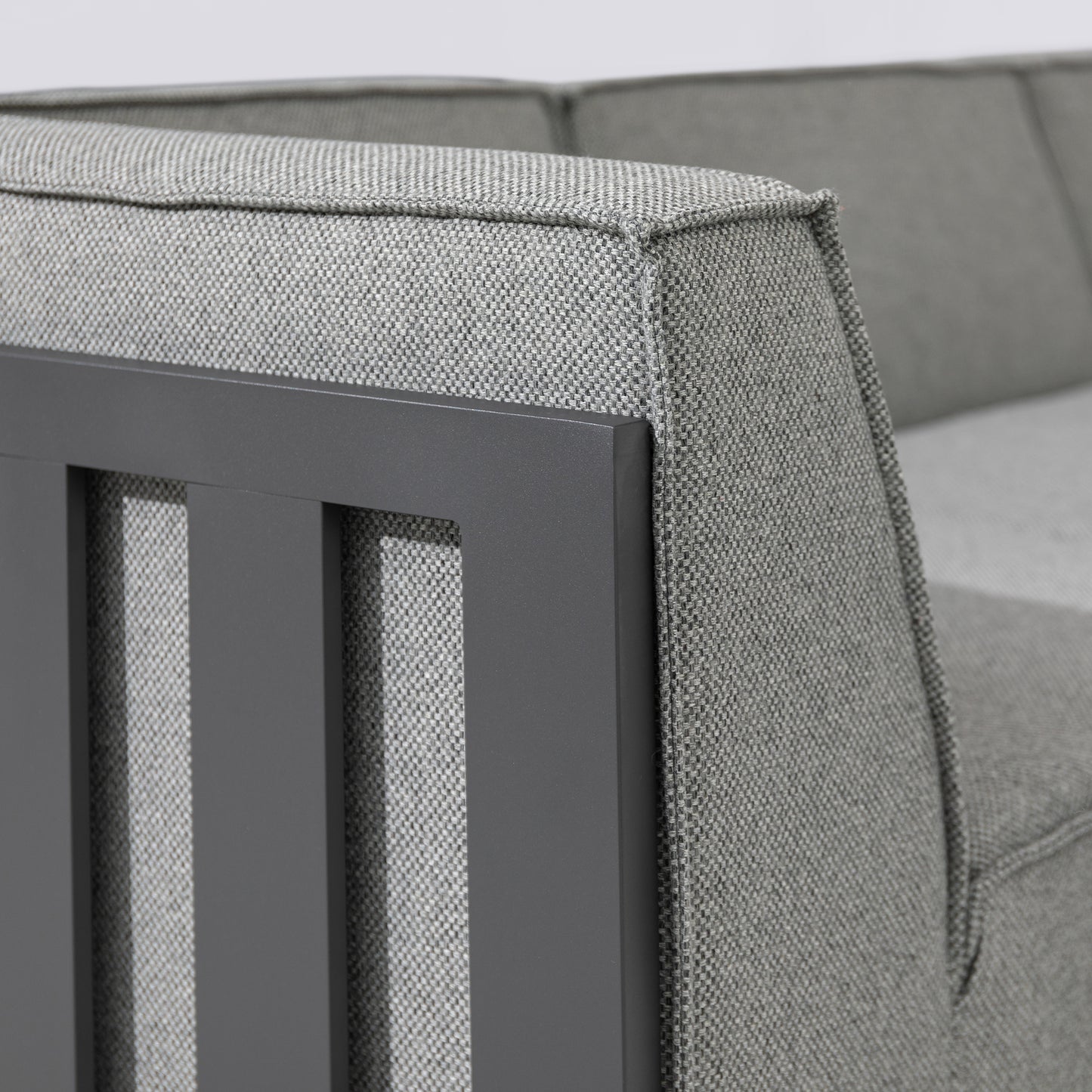 Ibiza U Shape Sofa Set With Square Coffee Table - Zinc Grey