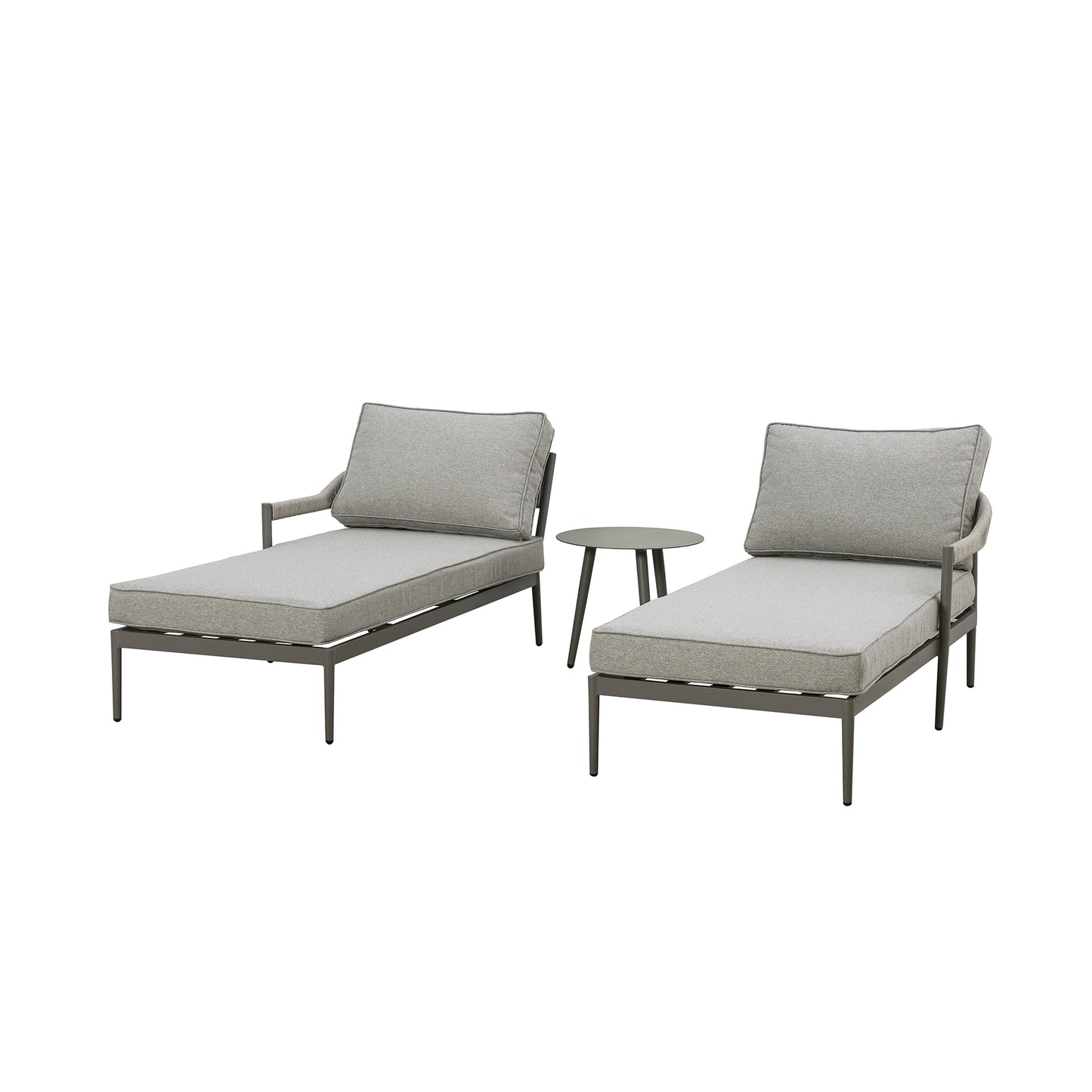 Florence Double Sunlounger Set - Cool Linen