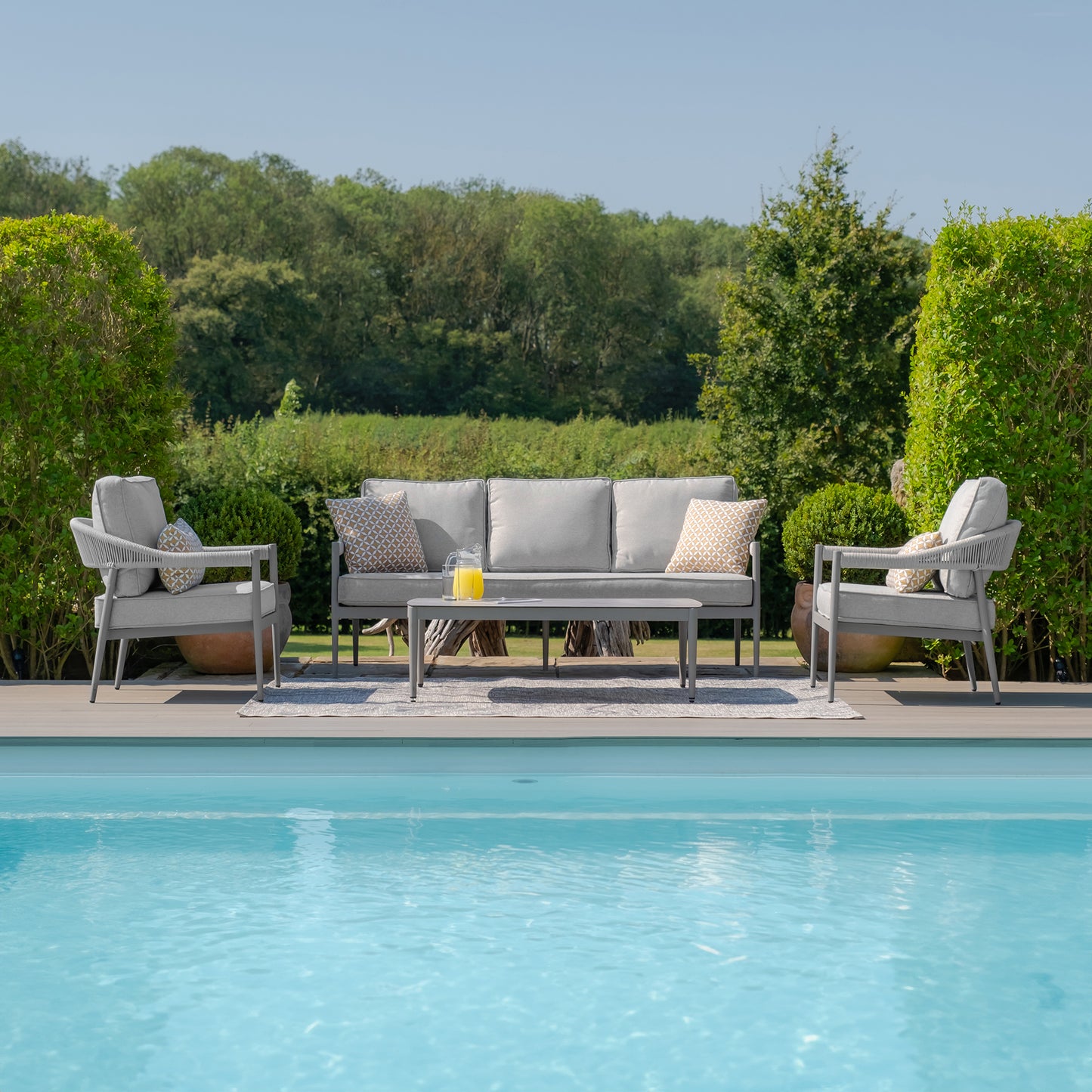Florence 3 Seat Sofa Set - Cool Linen