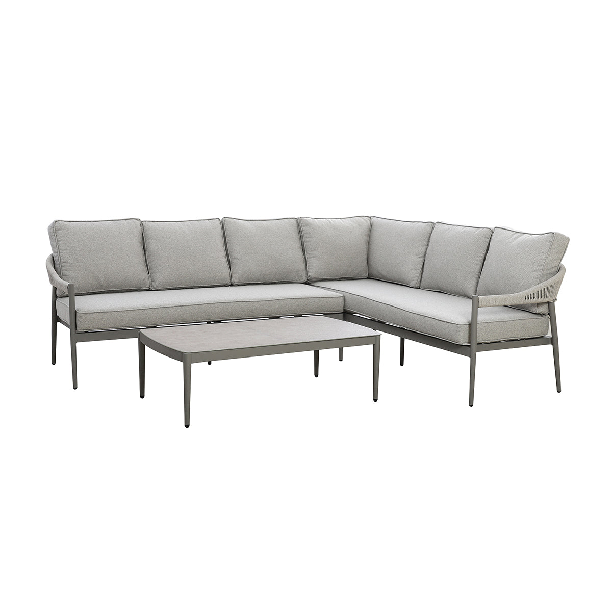Florence Large Corner Sofa Set - Cool Linen
