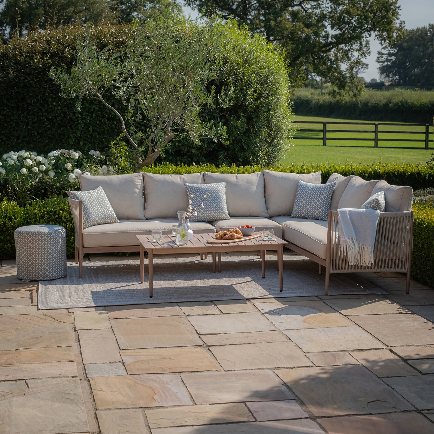 Havana Large Corner Sofa Set - Natural Linen