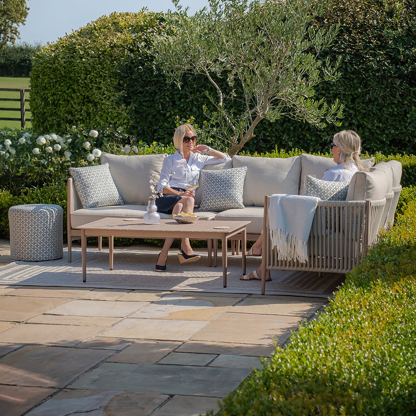 Havana Large Corner Sofa Set - Natural Linen