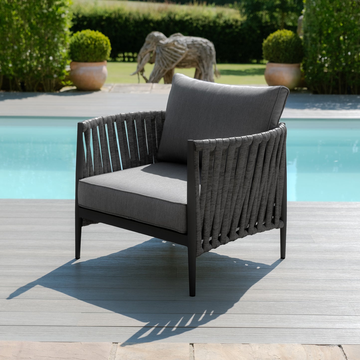 Milan 2 Seat Sofa Set - Charcoal