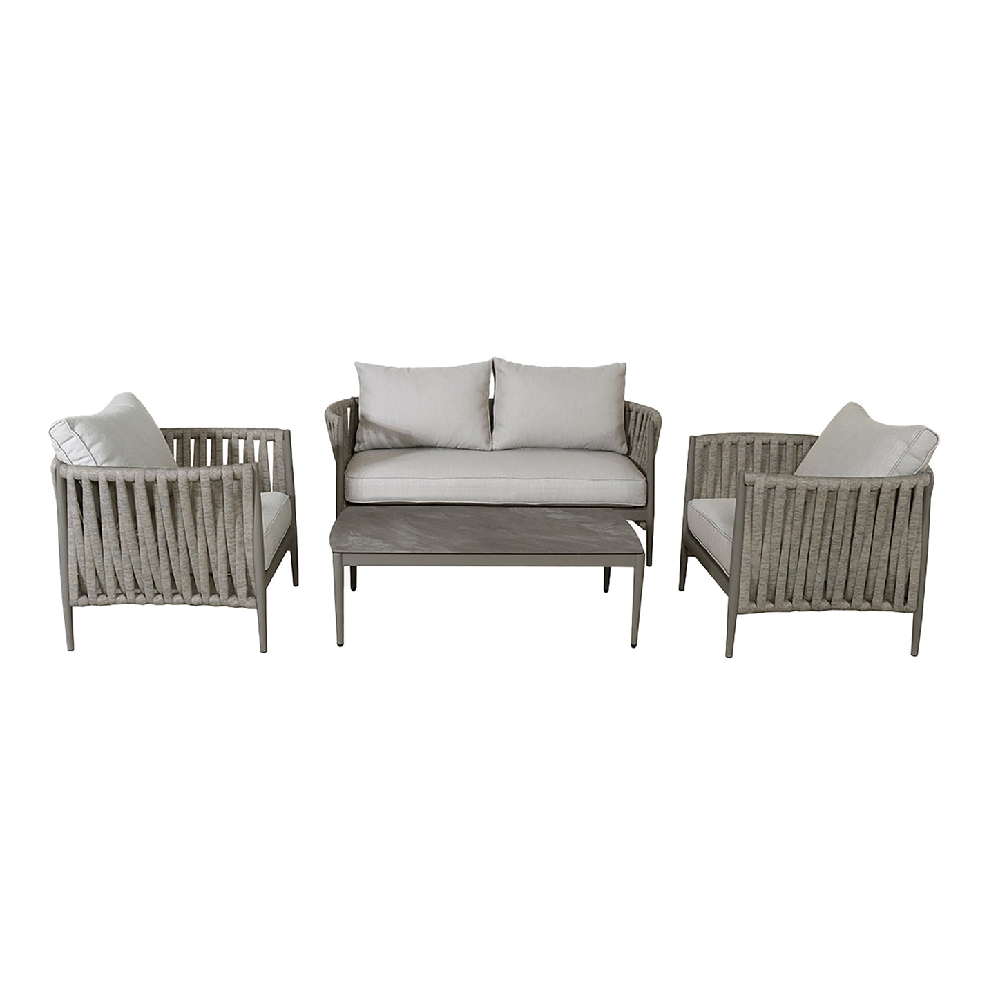 Milan 2 Seat Sofa Set - Cool Linen
