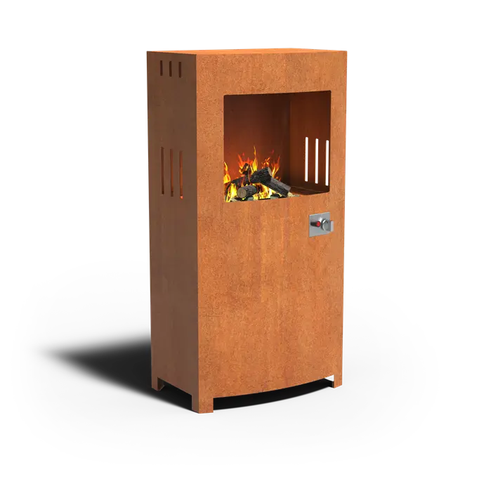 BRANN - Gas Fire Table, Corten Steel